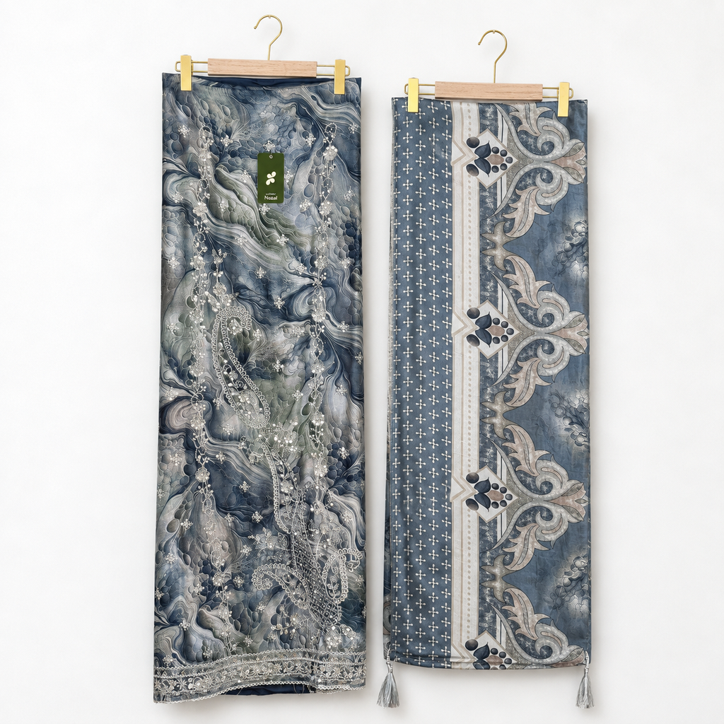 Marble Rayon Unstitched Suit Set