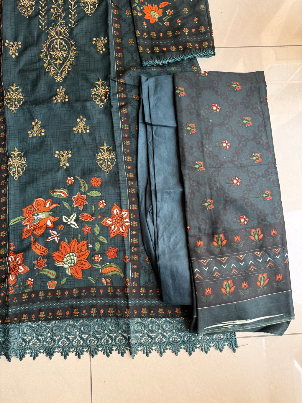Pakistani cotton lawn suit