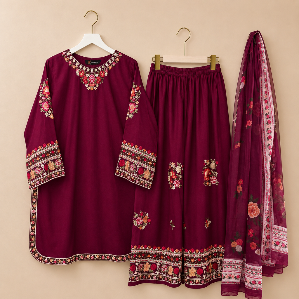 Kohinoor Floral Palazzo Pakistani suit