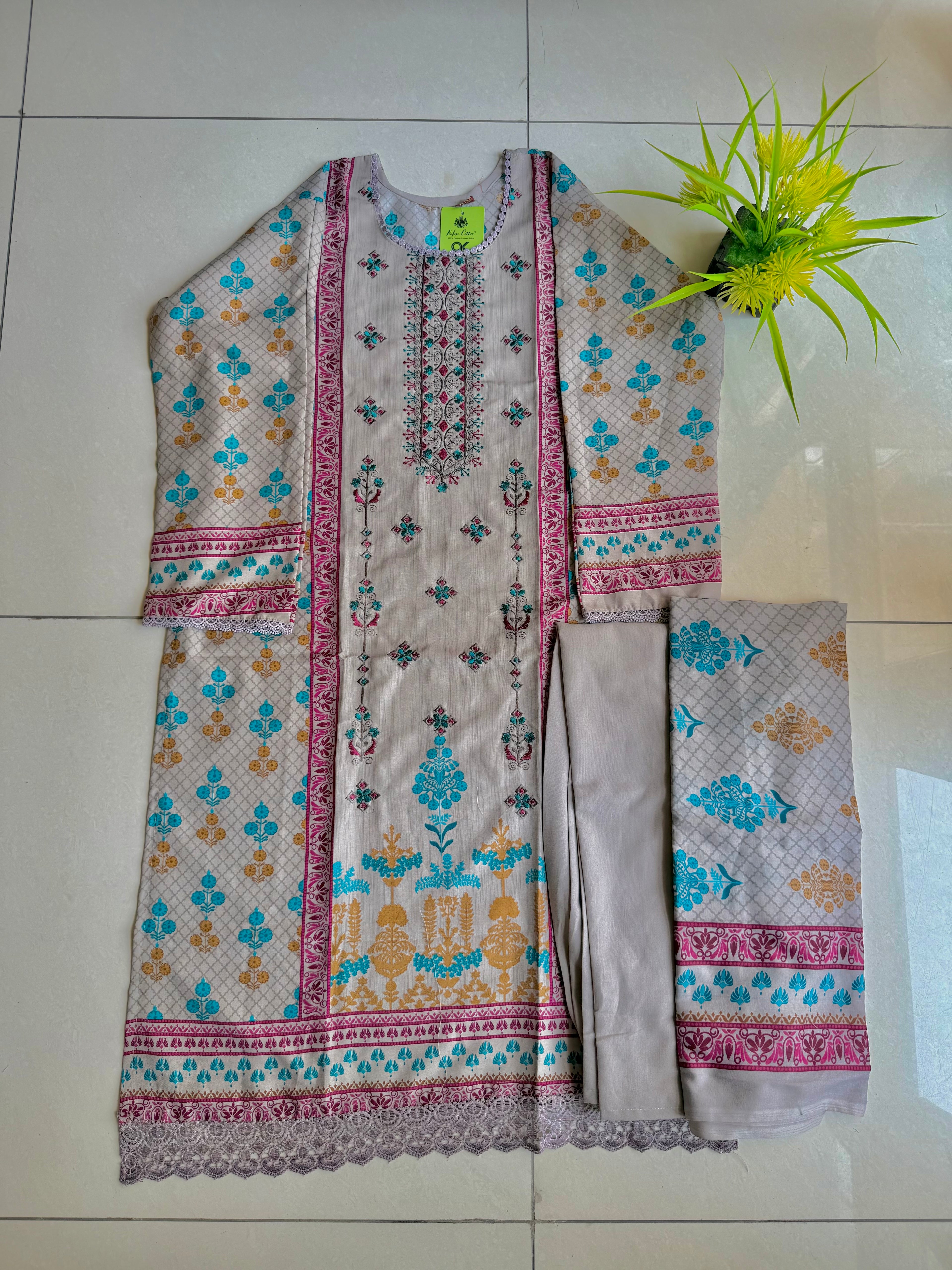 Pakistani cotton lawn suit