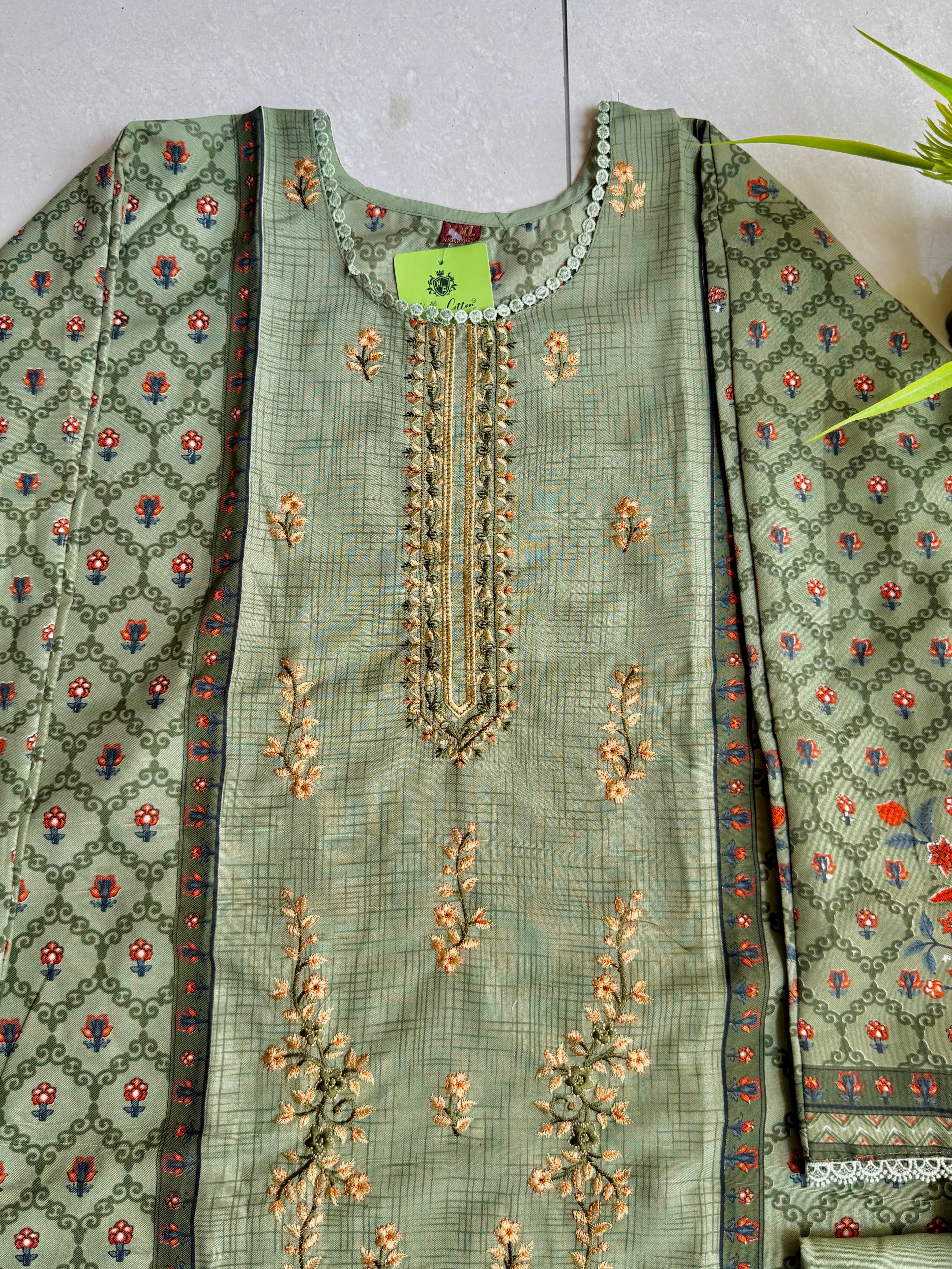 Pakistani cotton lawn suit