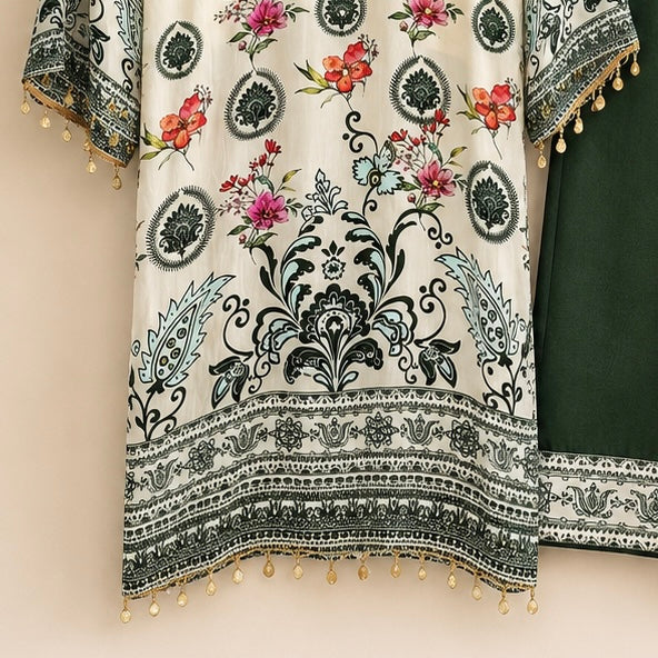 Aabroo — Printed Muslin Crepe 3-Piece Suit