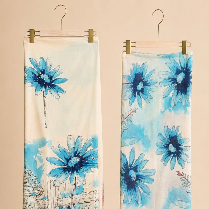 Luqhat Buttery Cotton Floral Unstitched Suit