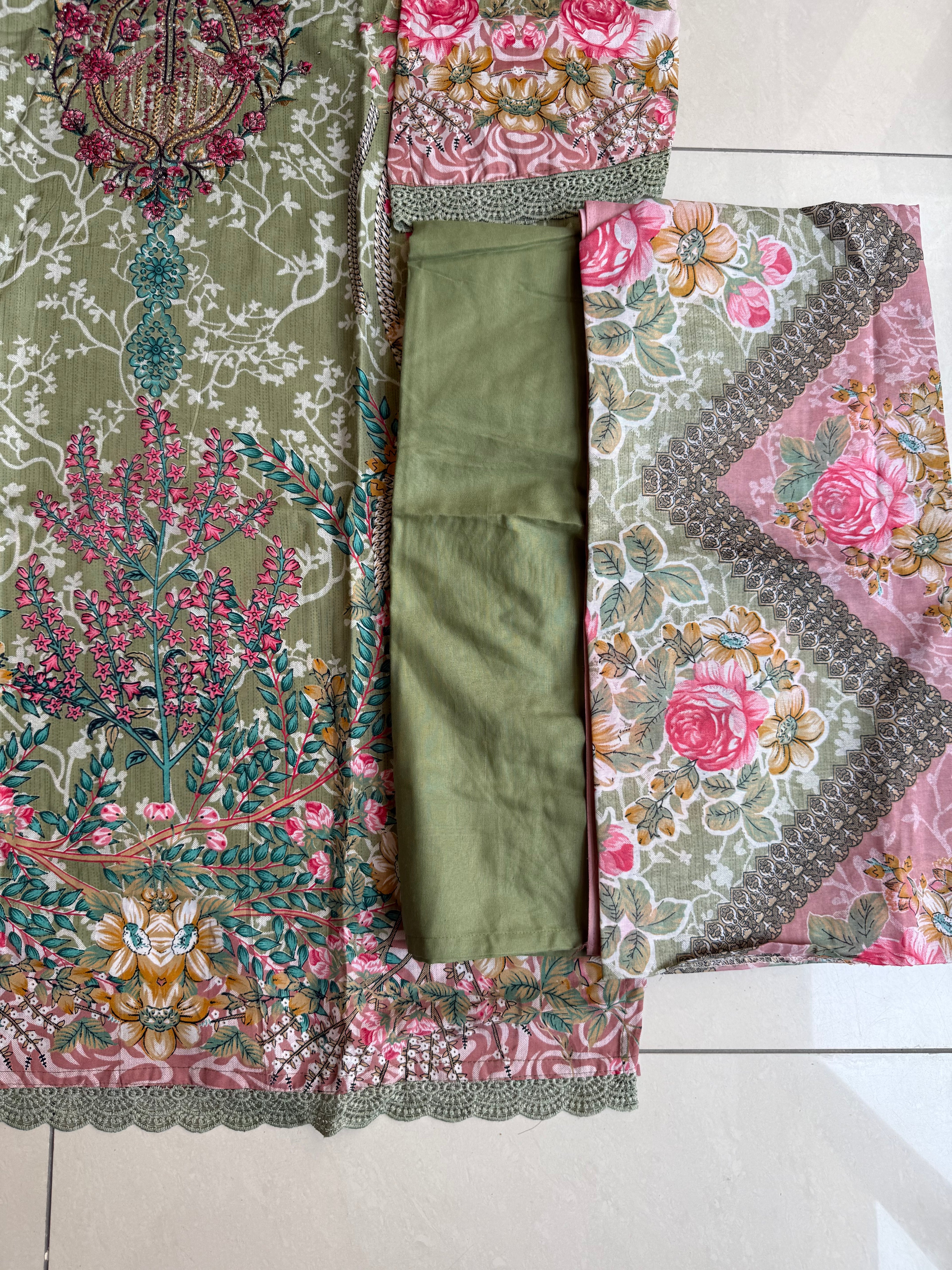 Pakistani cotton lawn suit