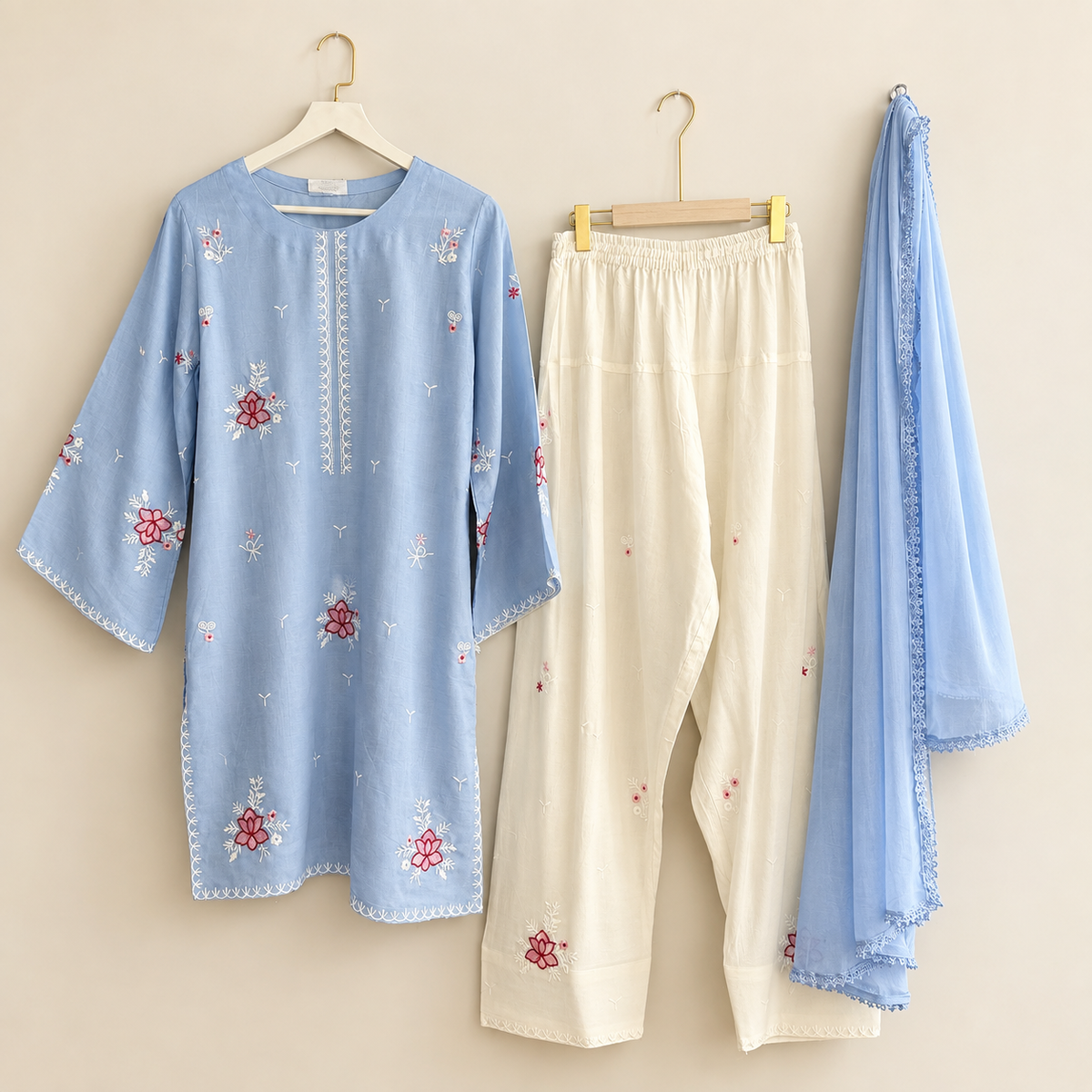 Aarfa Denim cotton farshi Salwar co ord