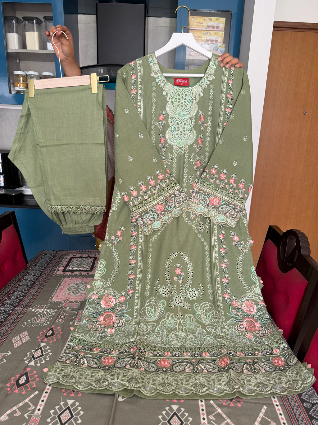 Munira Designer – Verdant Sage Green Ensemble