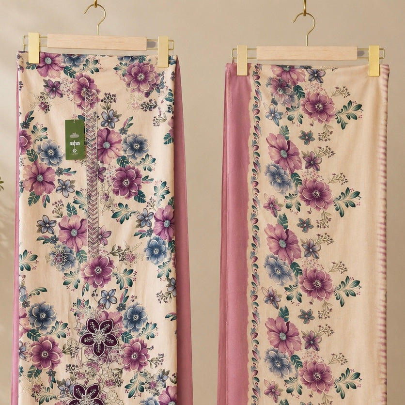 Safiyah Embroidered Floral Unstitched Suit