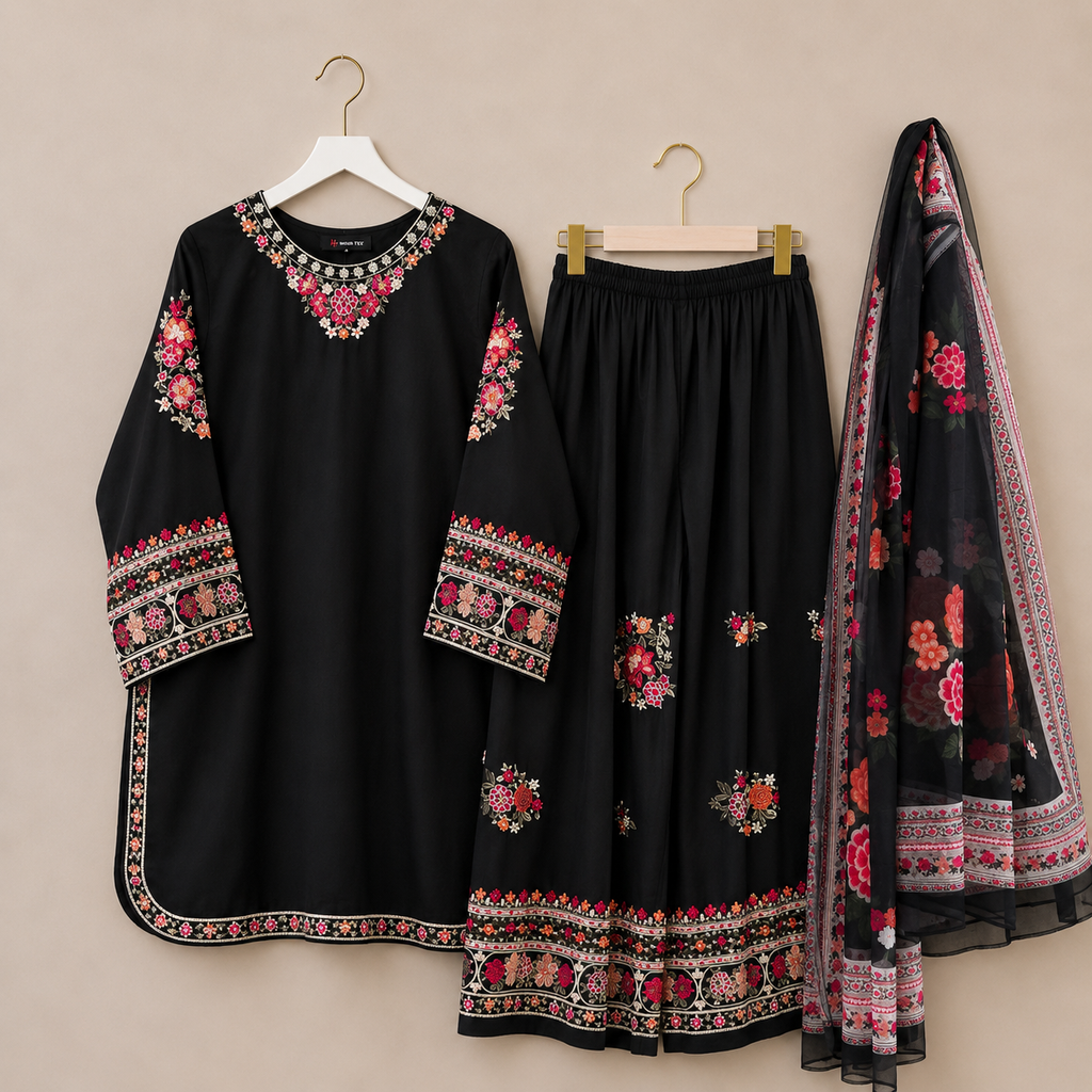 Kohinoor Floral Palazzo Pakistani suit