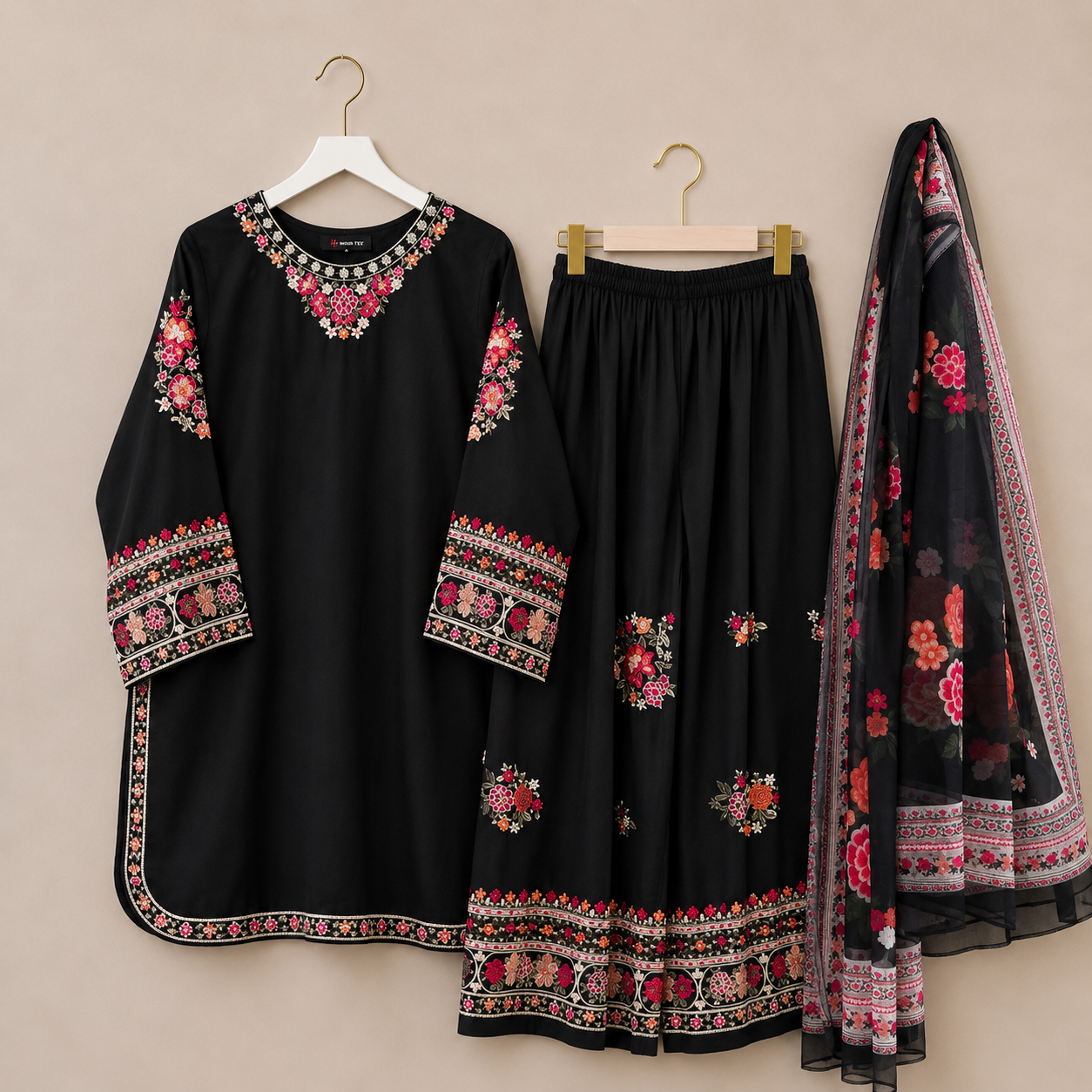 Kohinoor Floral Palazzo Pakistani suit