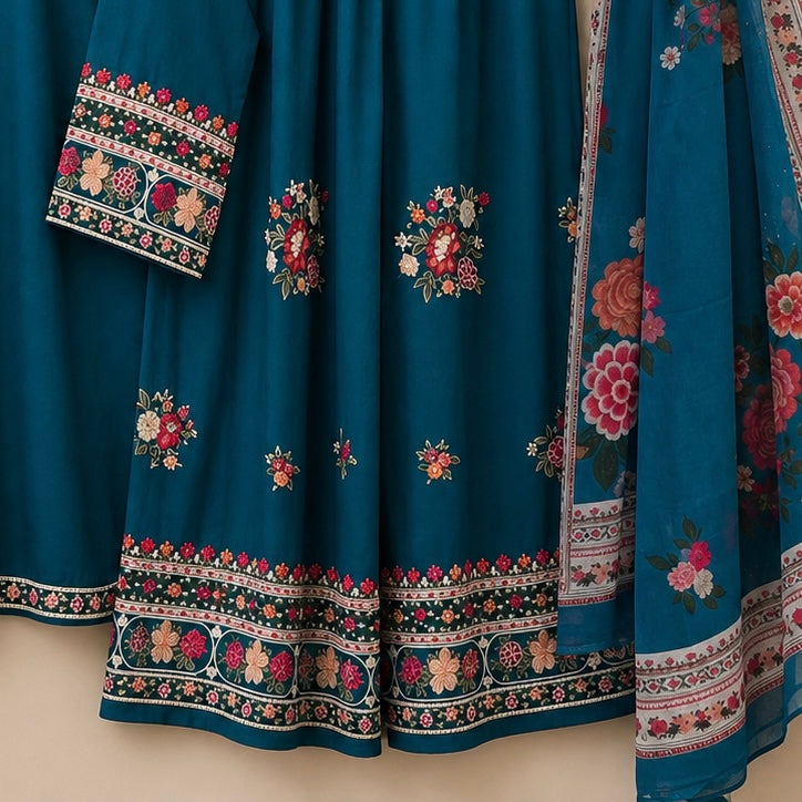 Kohinoor Floral Palazzo Pakistani suit