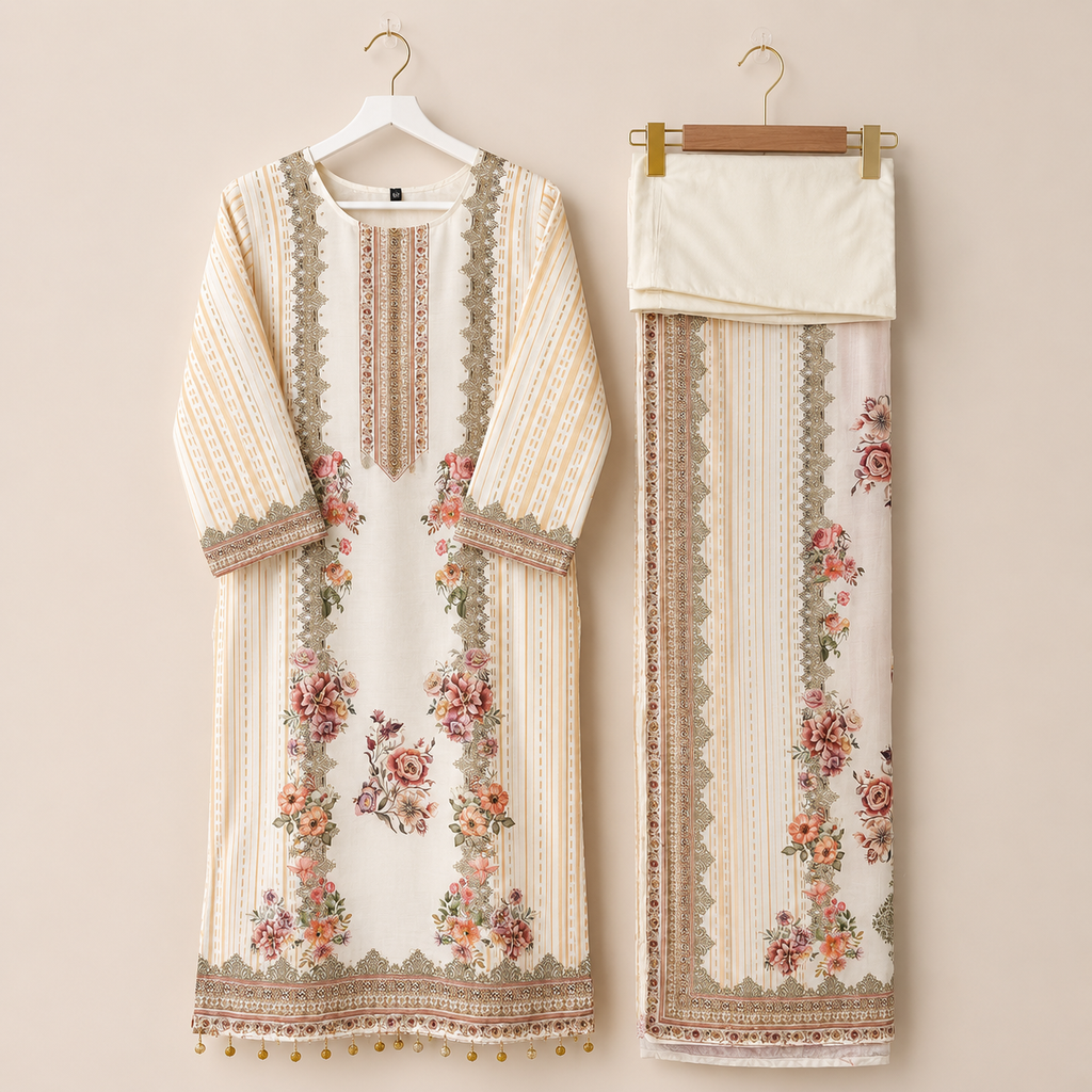 Darain Eid Muslin suit