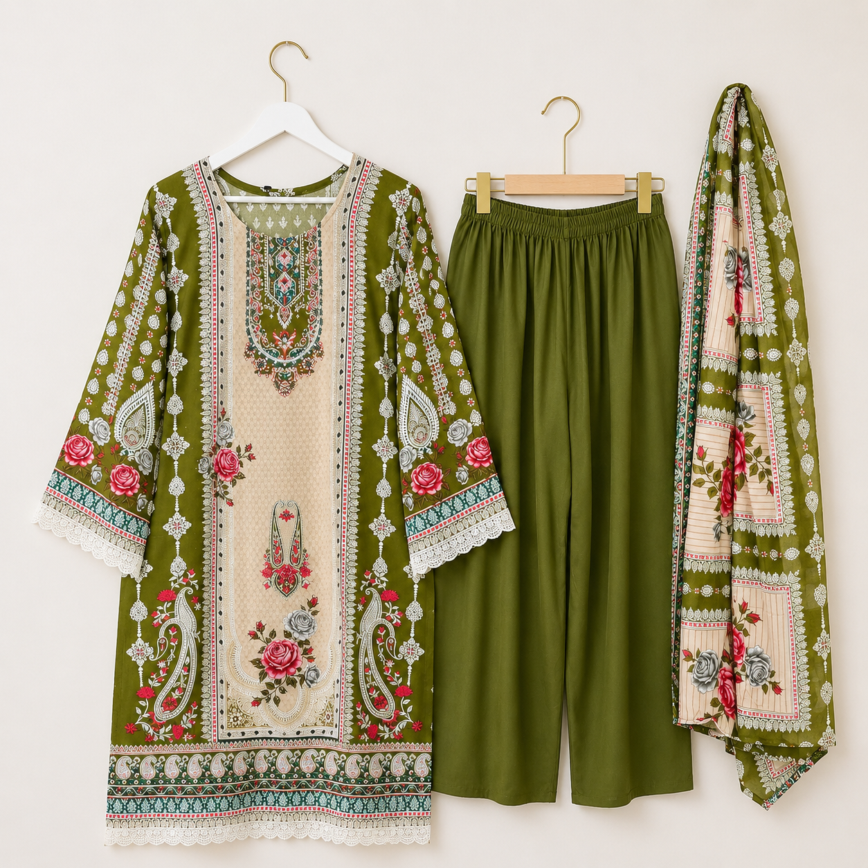 Nazneen Daily wear Pakistani palazzo set