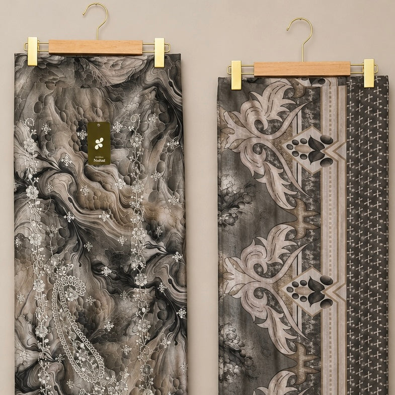 Marble Rayon Unstitched Suit Set