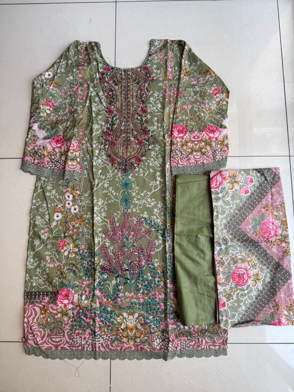 Pakistani cotton lawn suit