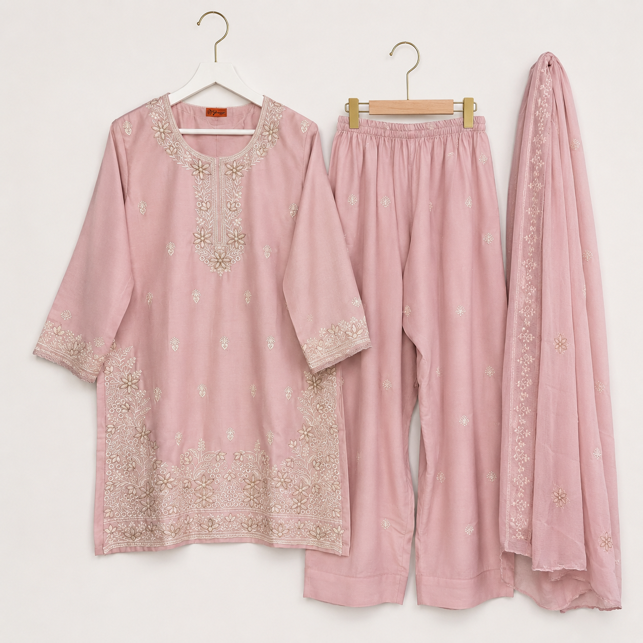 Nameera Soft Embroidered Pakistani Suit Set