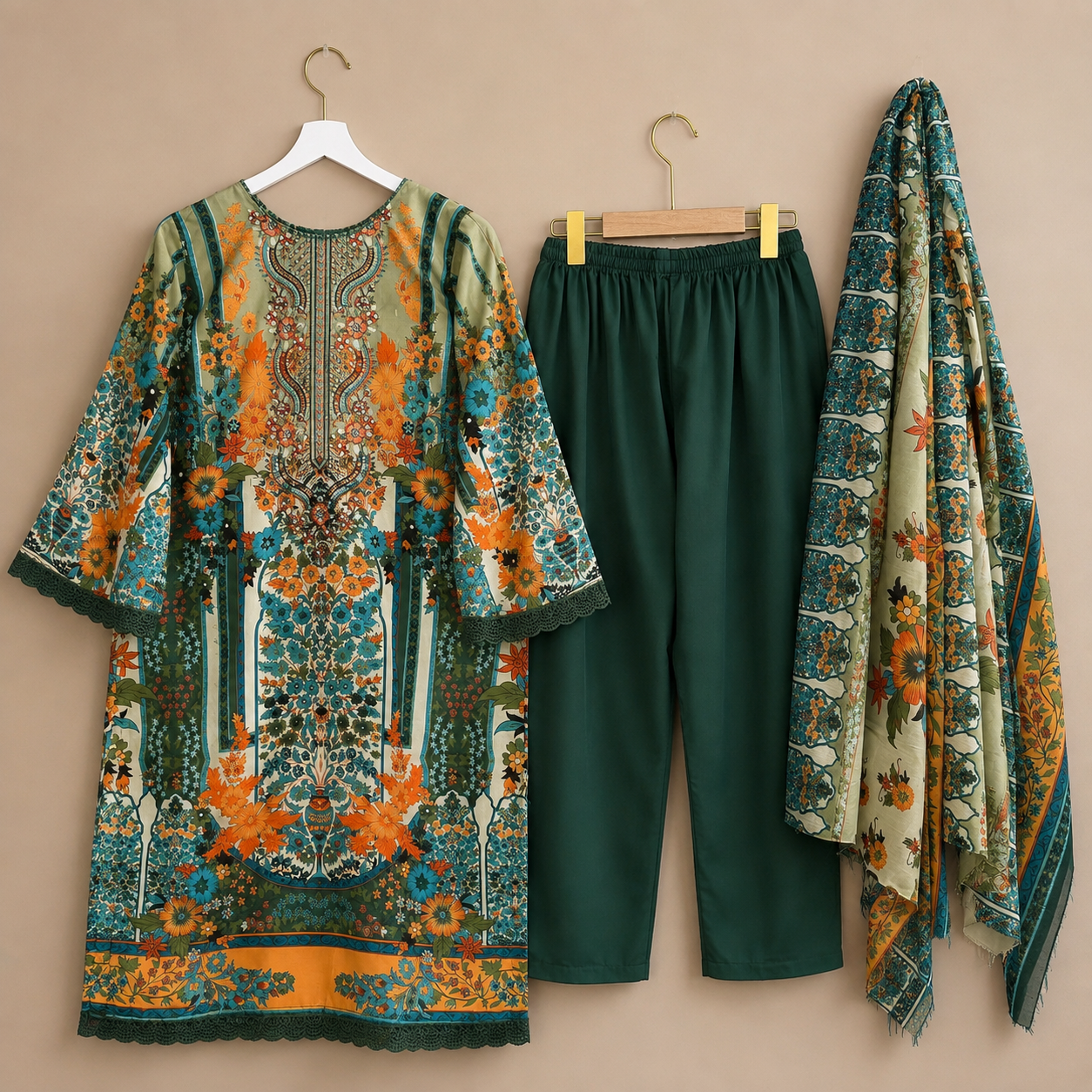 Afshan Pakistani Lawn Suit Rayon