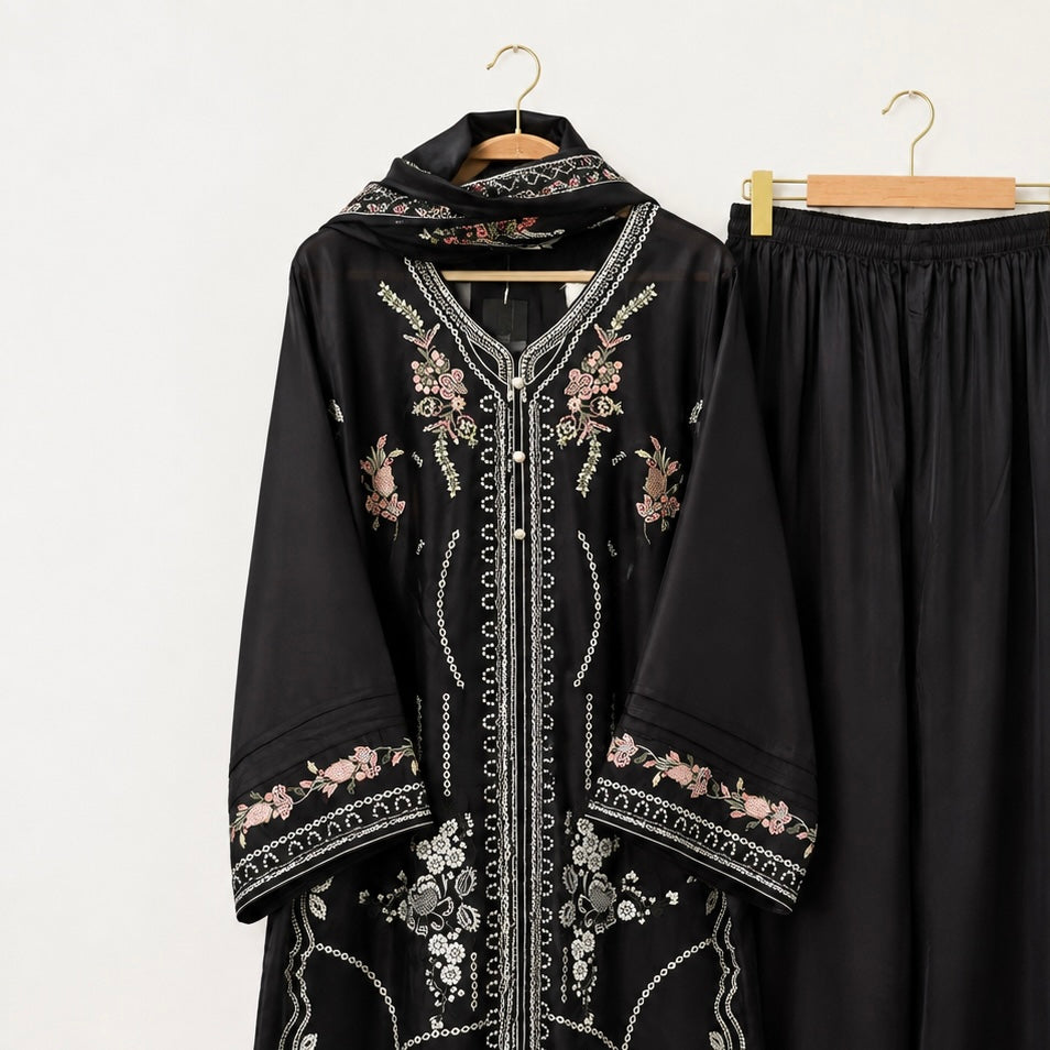 Jahanara black palazzo set
