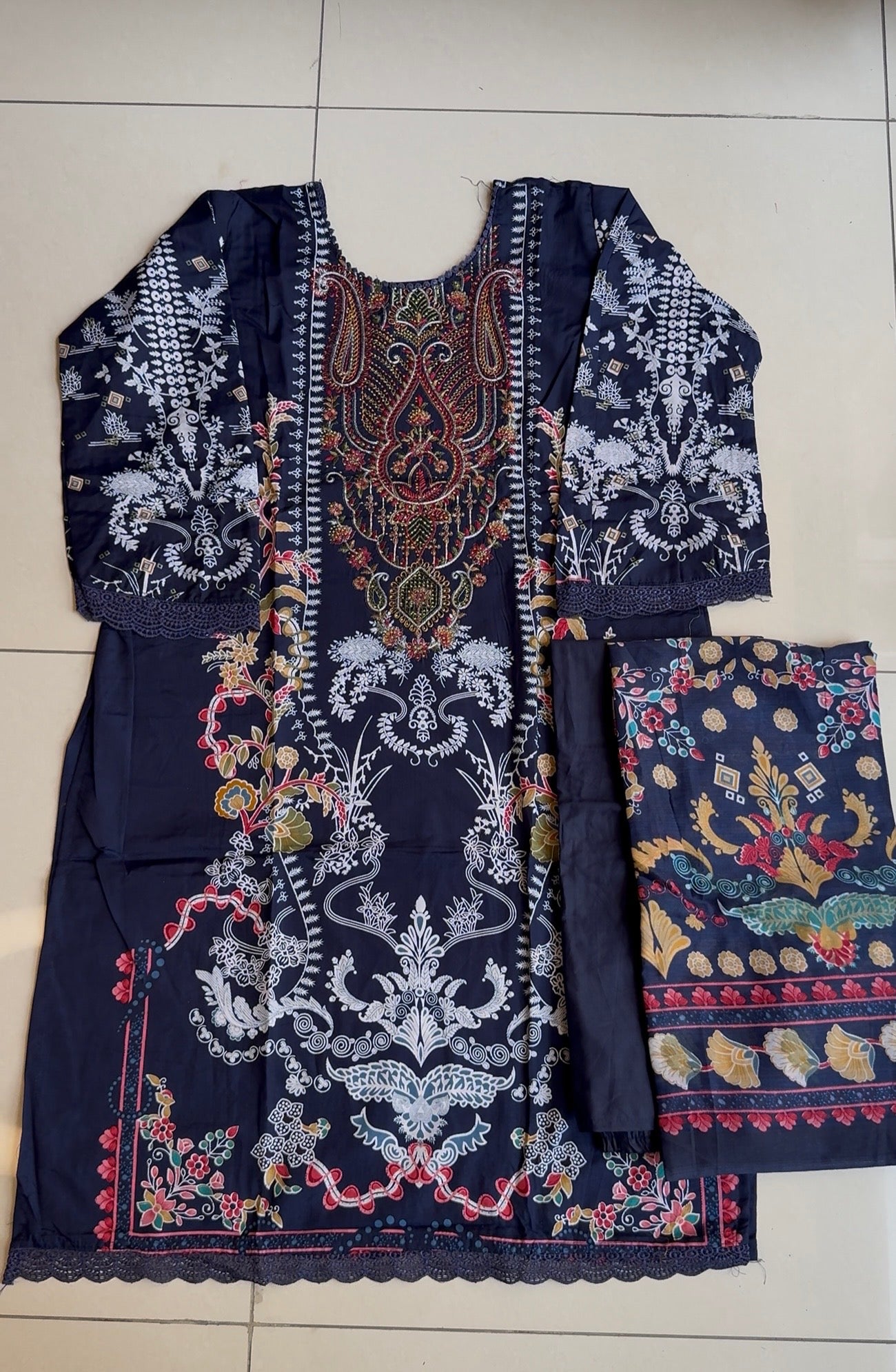 Pakistani cotton lawn suit