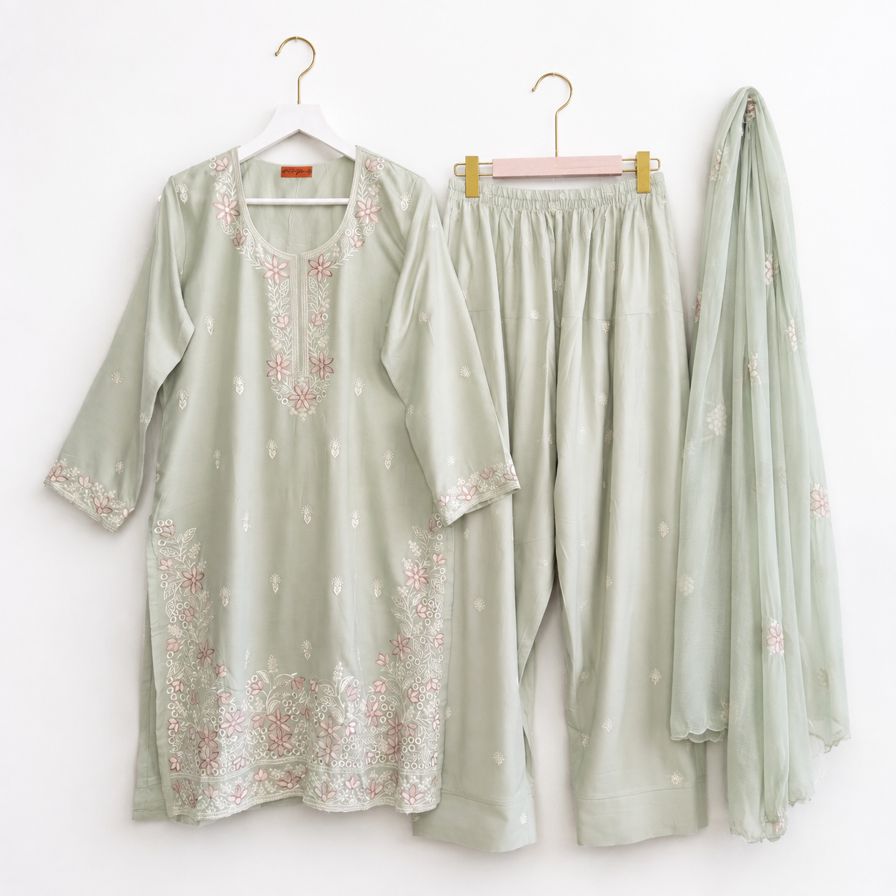 Nameera Soft Embroidered Pakistani Suit Set