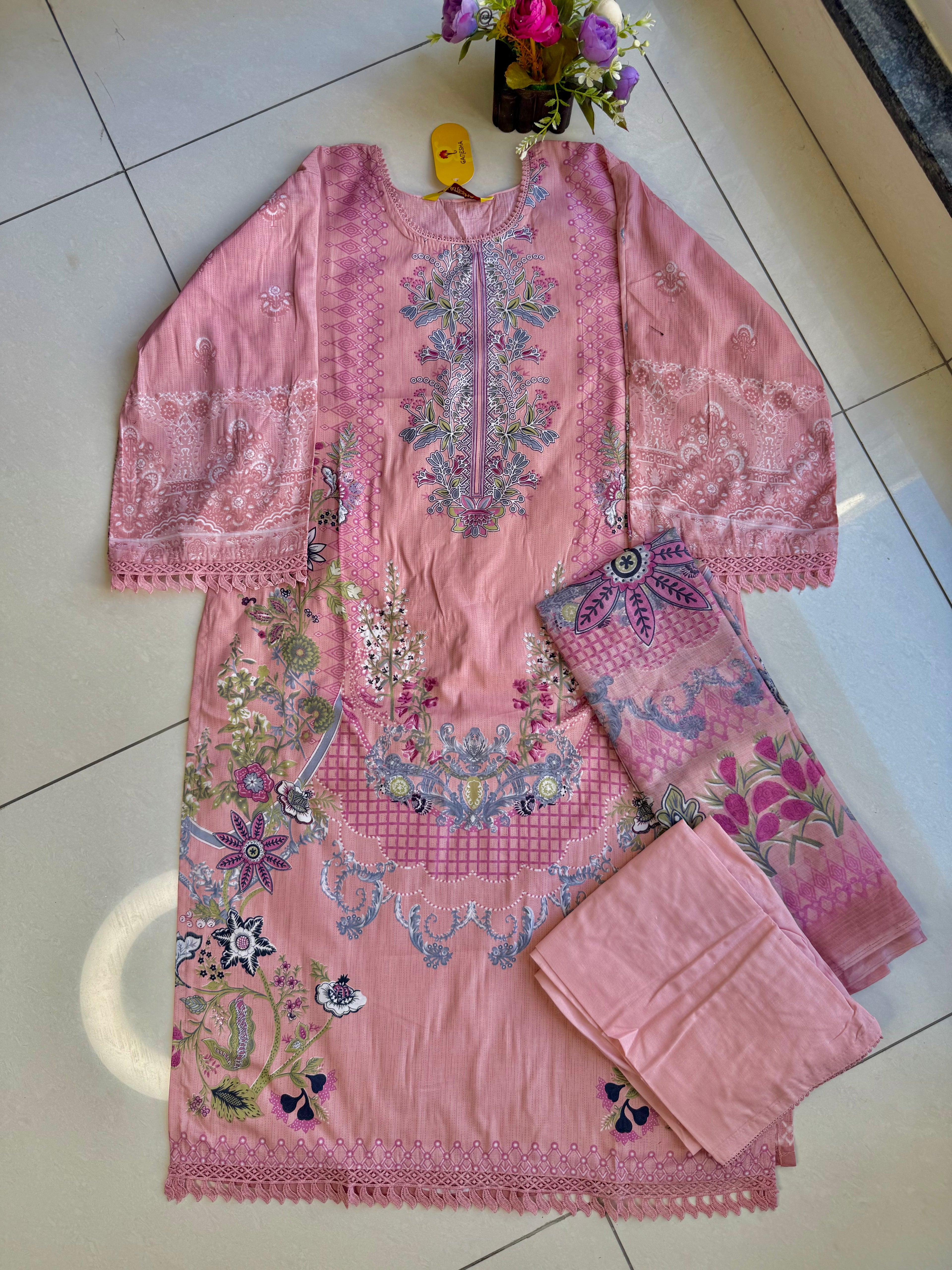 Pakistani cotton lawn suit
