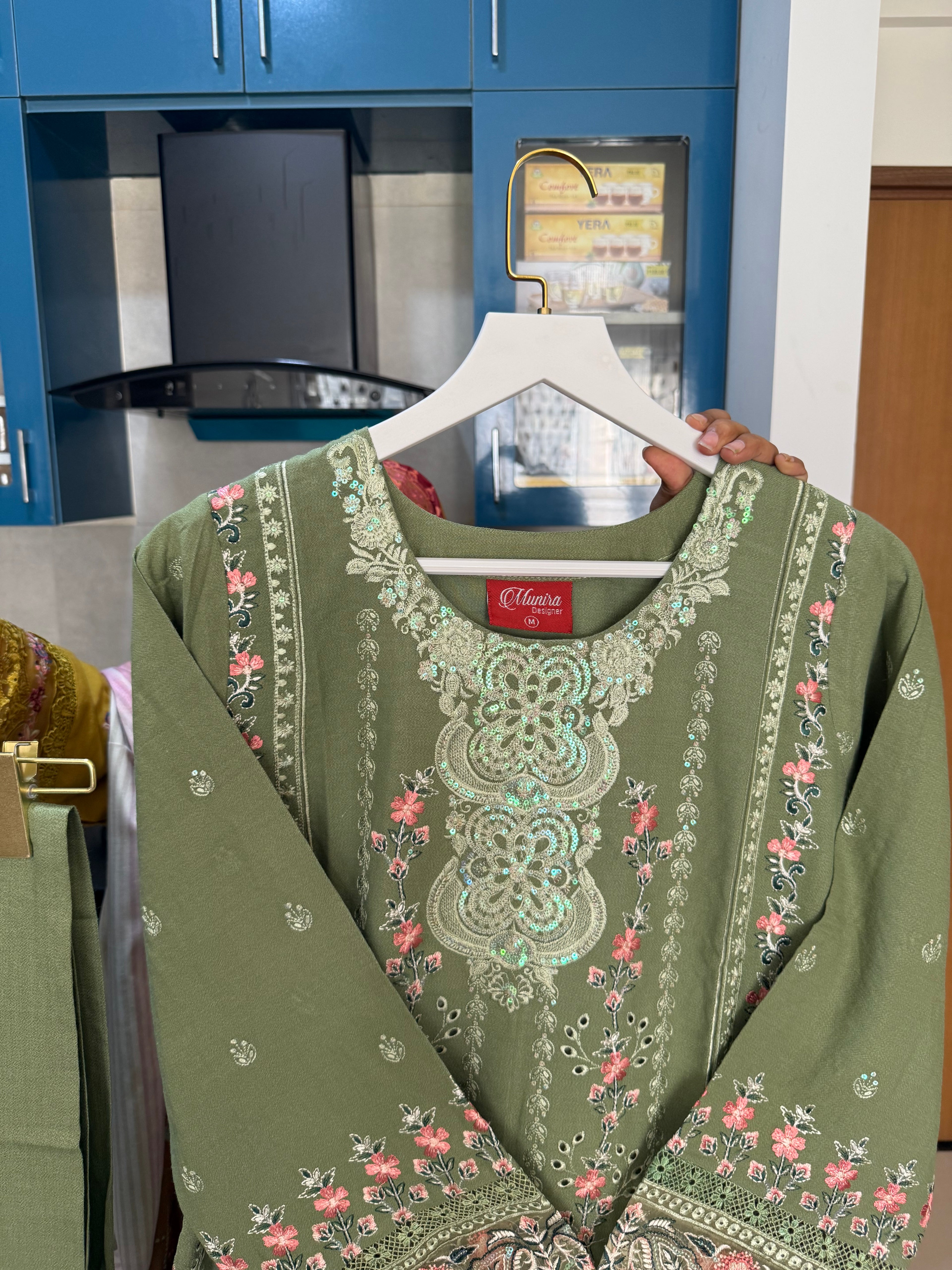 Munira Designer – Verdant Sage Green Ensemble