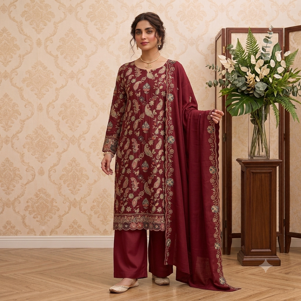 Narmeen Premium Unstitched 3 Piece Luxury Rayon Collection