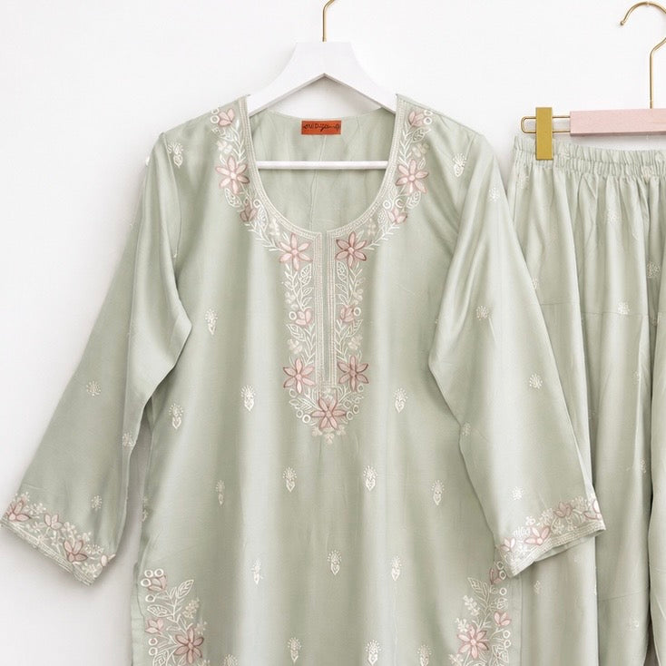 Nameera Soft Embroidered Pakistani Suit Set