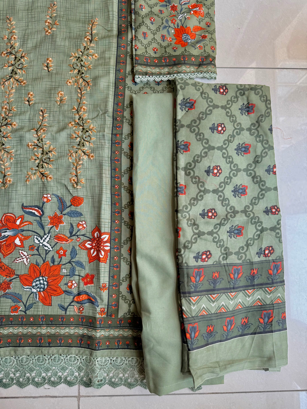 Pakistani cotton lawn suit
