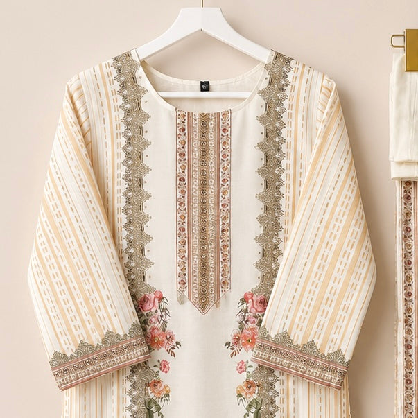 Darain Eid Muslin suit
