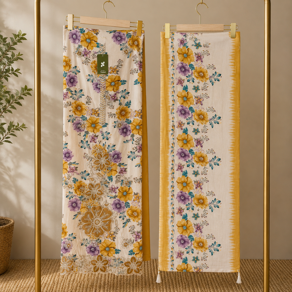 Safiyah Embroidered Floral Unstitched Suit