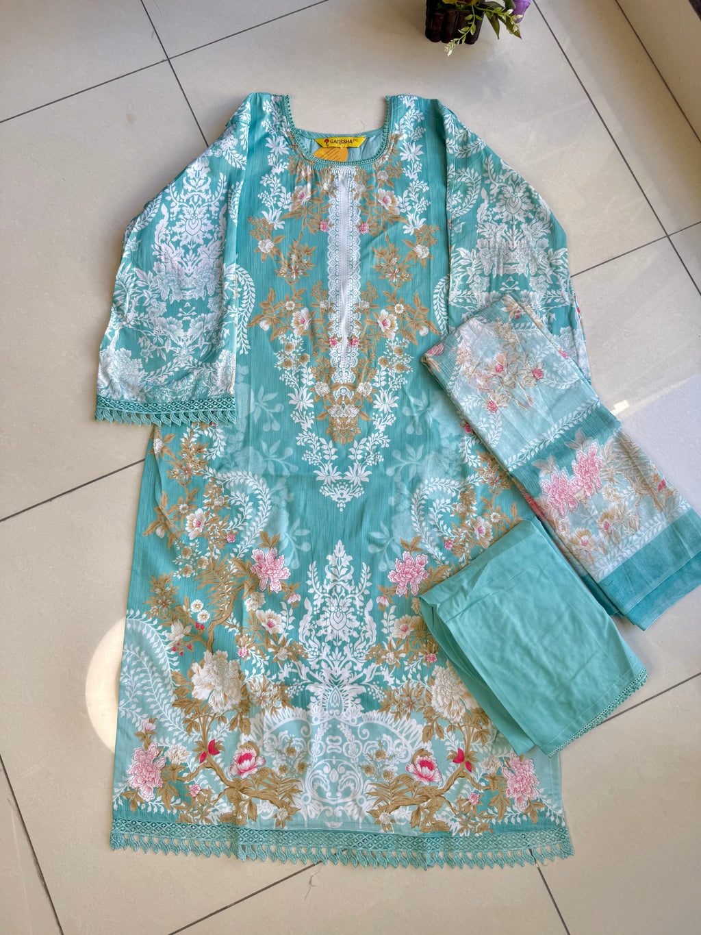 Pakistani cotton lawn suit