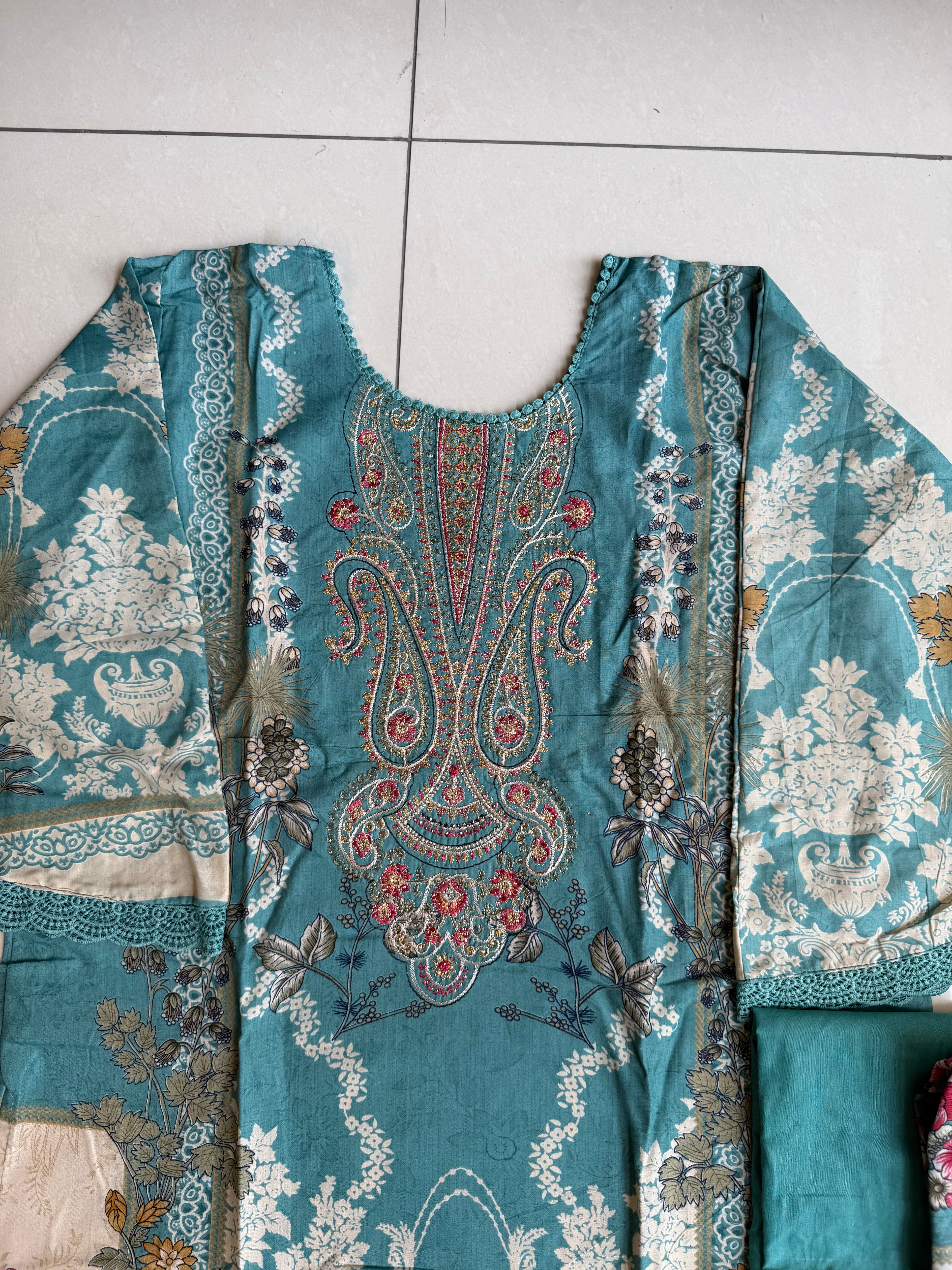 Pakistani cotton lawn suit