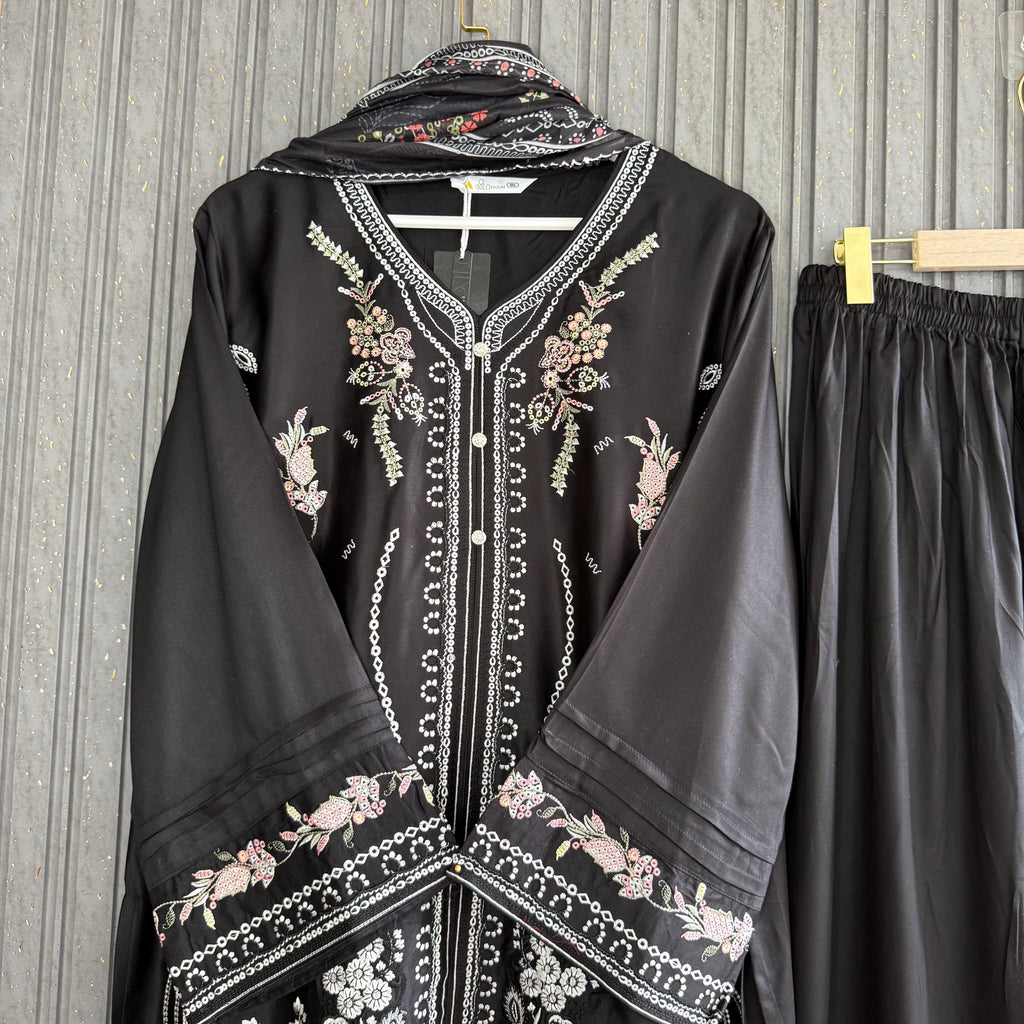 Jahanara black palazzo set
