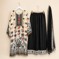 Aabroo — Printed Muslin Crepe 3-Piece Suit