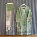 Shehwar green Pakistani suit