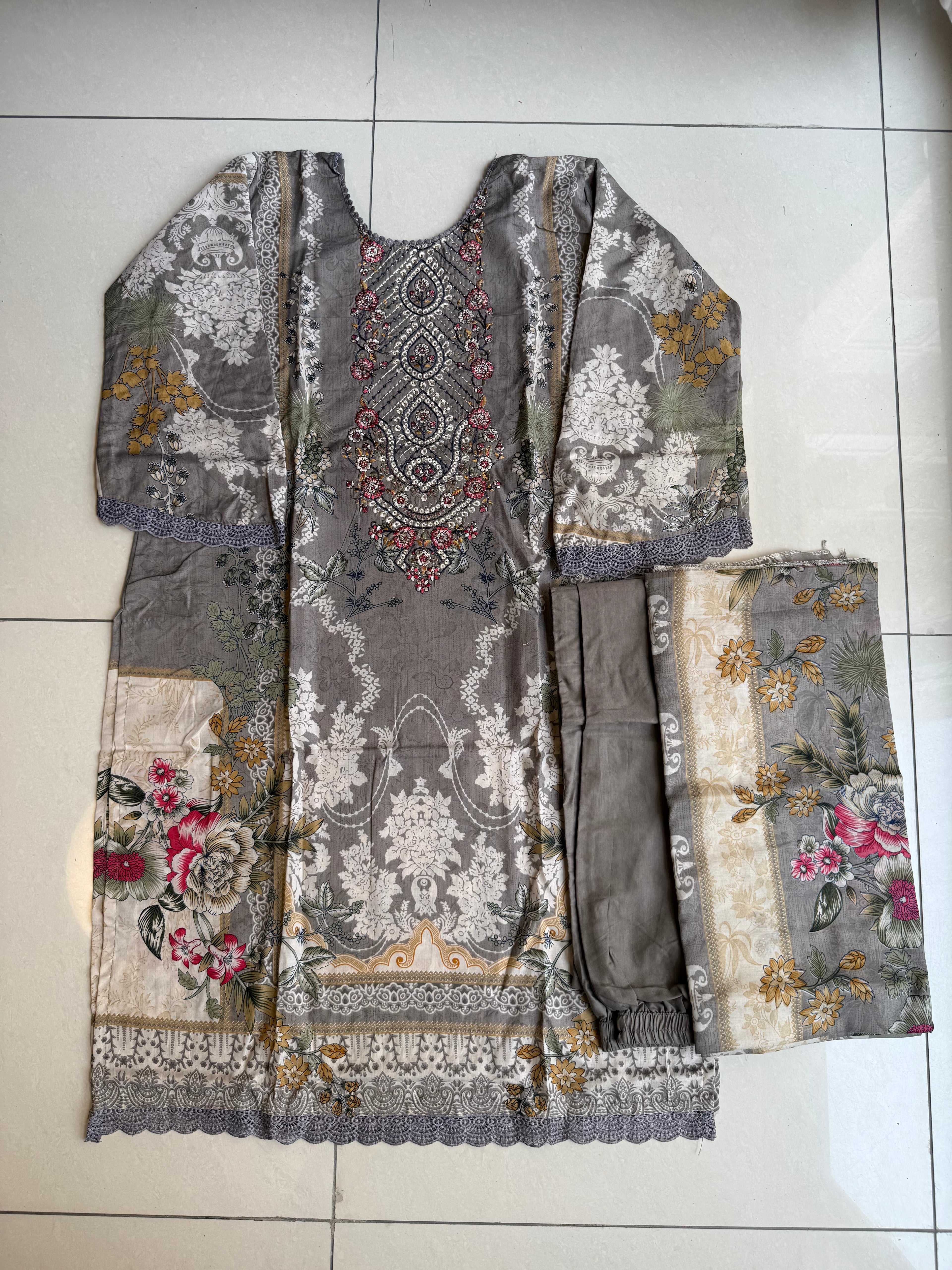 Pakistani cotton lawn suit