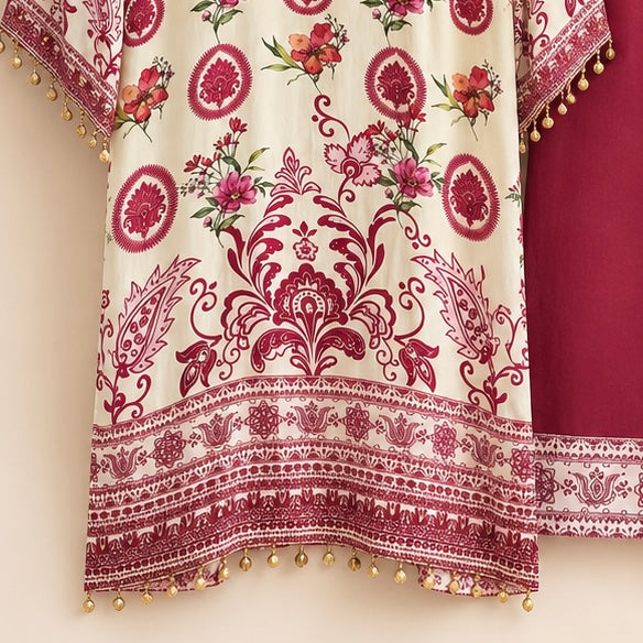 Aabroo — Printed Muslin Crepe 3-Piece Suit