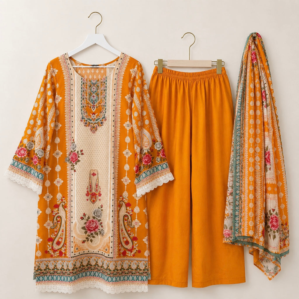 Nazneen Daily wear Pakistani palazzo set