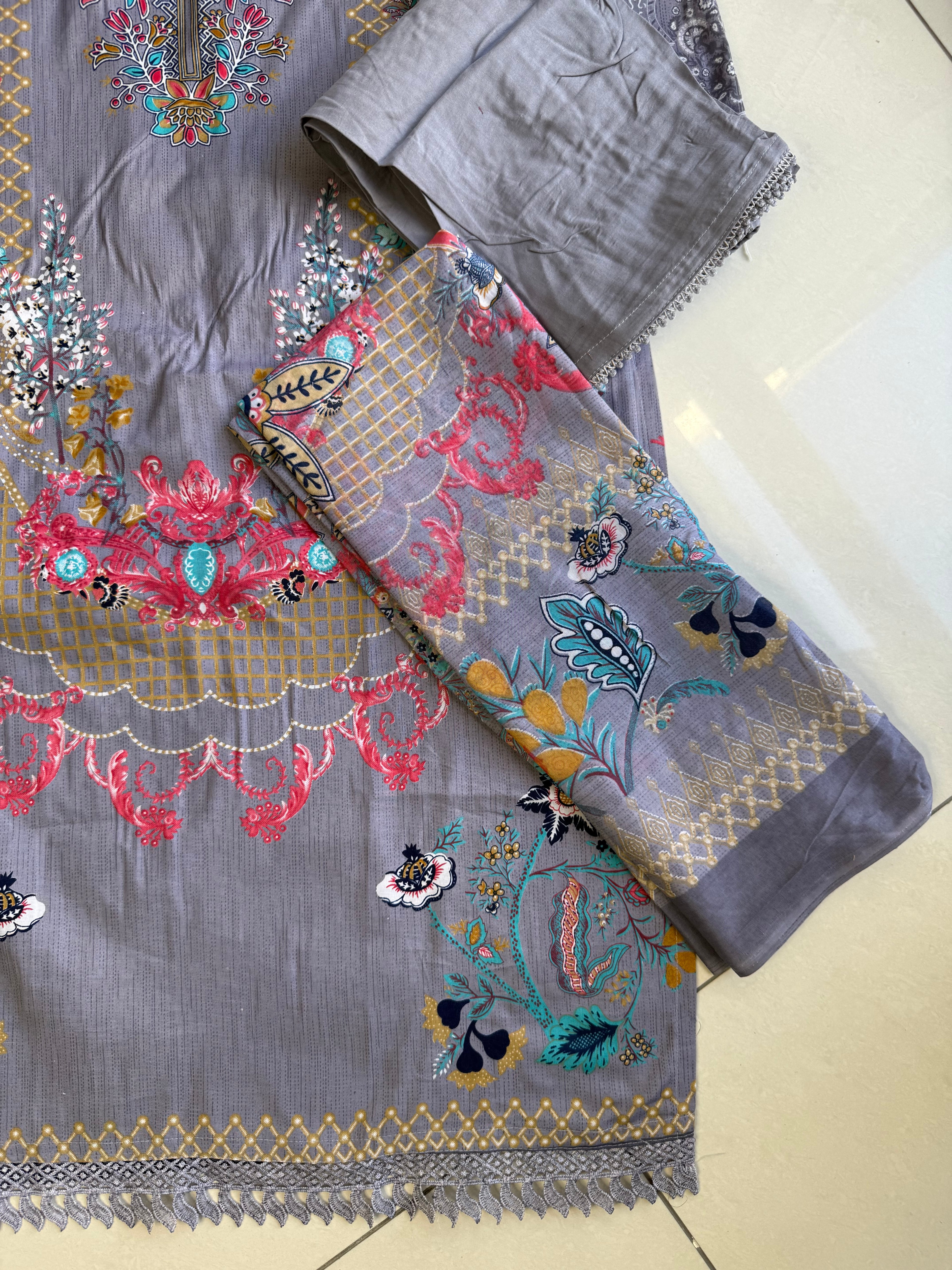 Pakistani cotton lawn suit