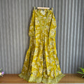 Olive Summer Cotton Maxi Dress