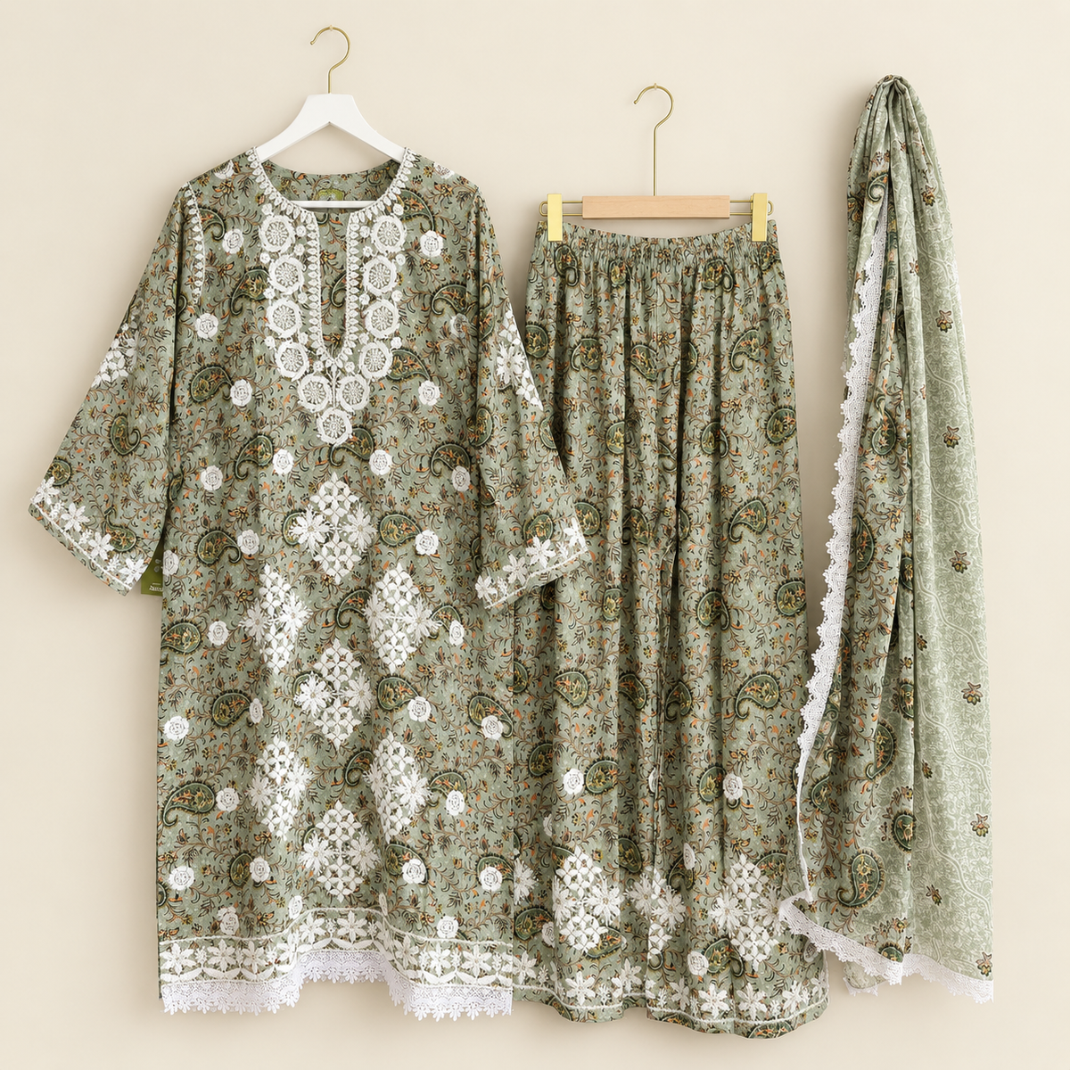 Neher thread work palazzo set