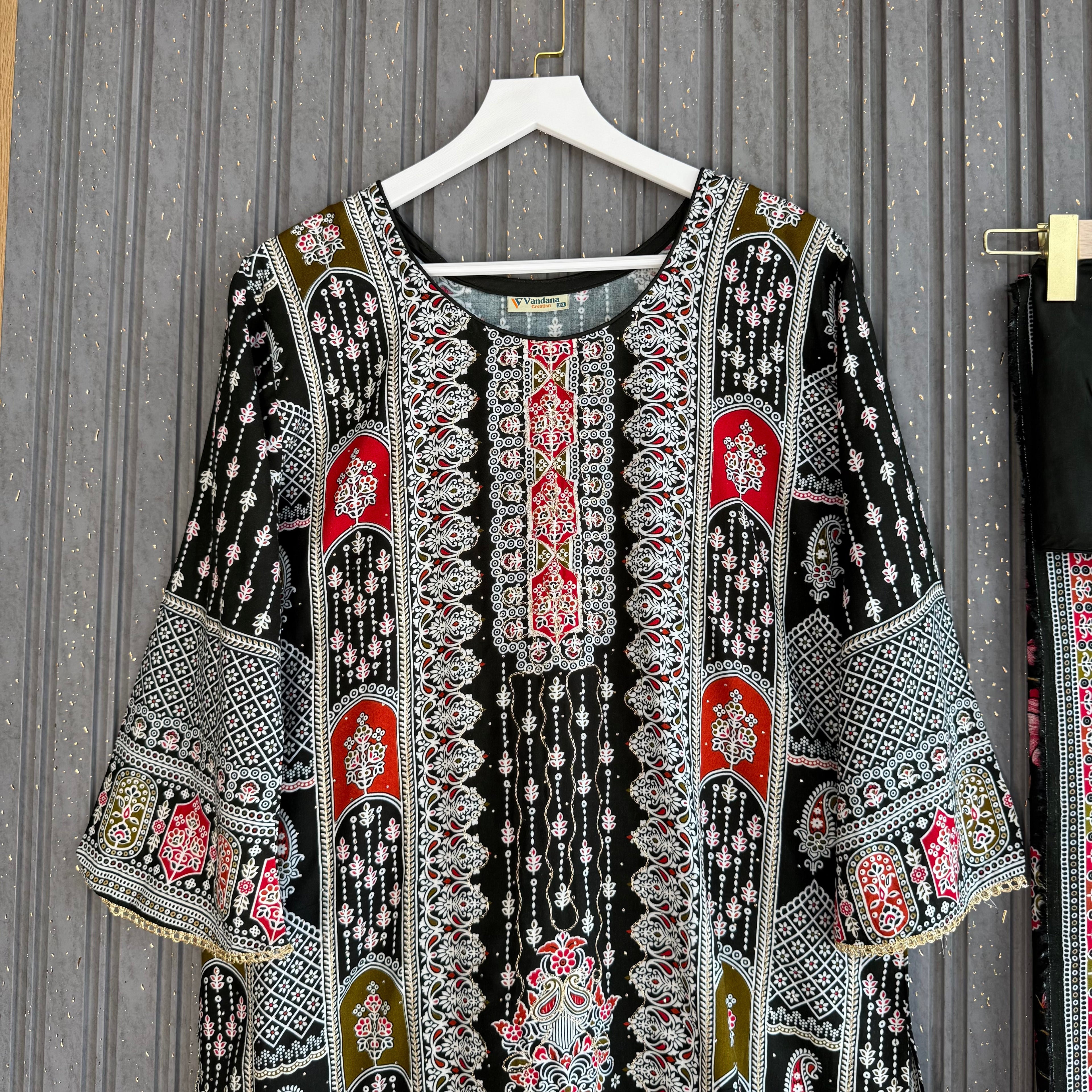 Nawal Saeed Pakistani rayon suit