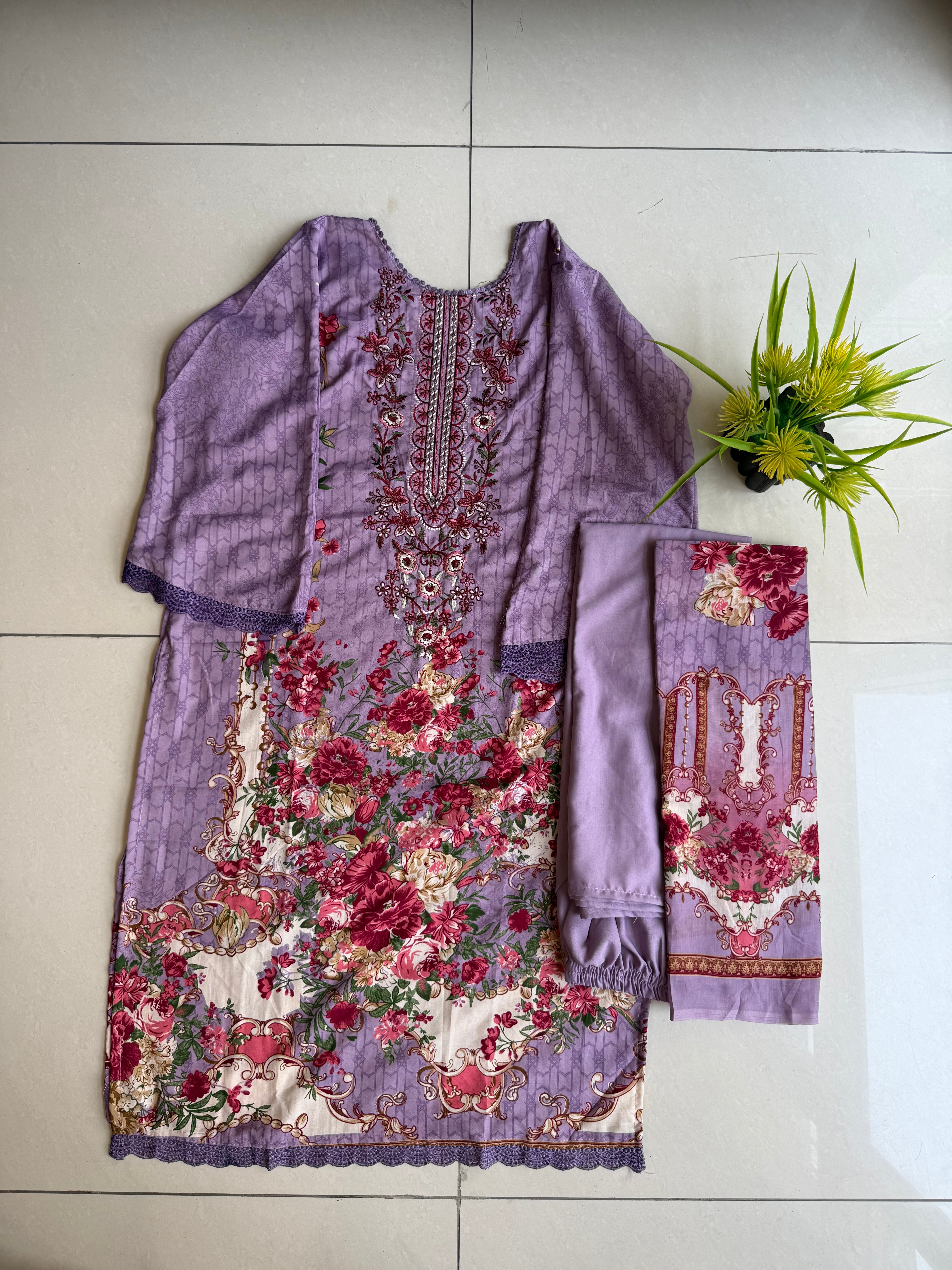 Pakistani Lawn Suit Rayon