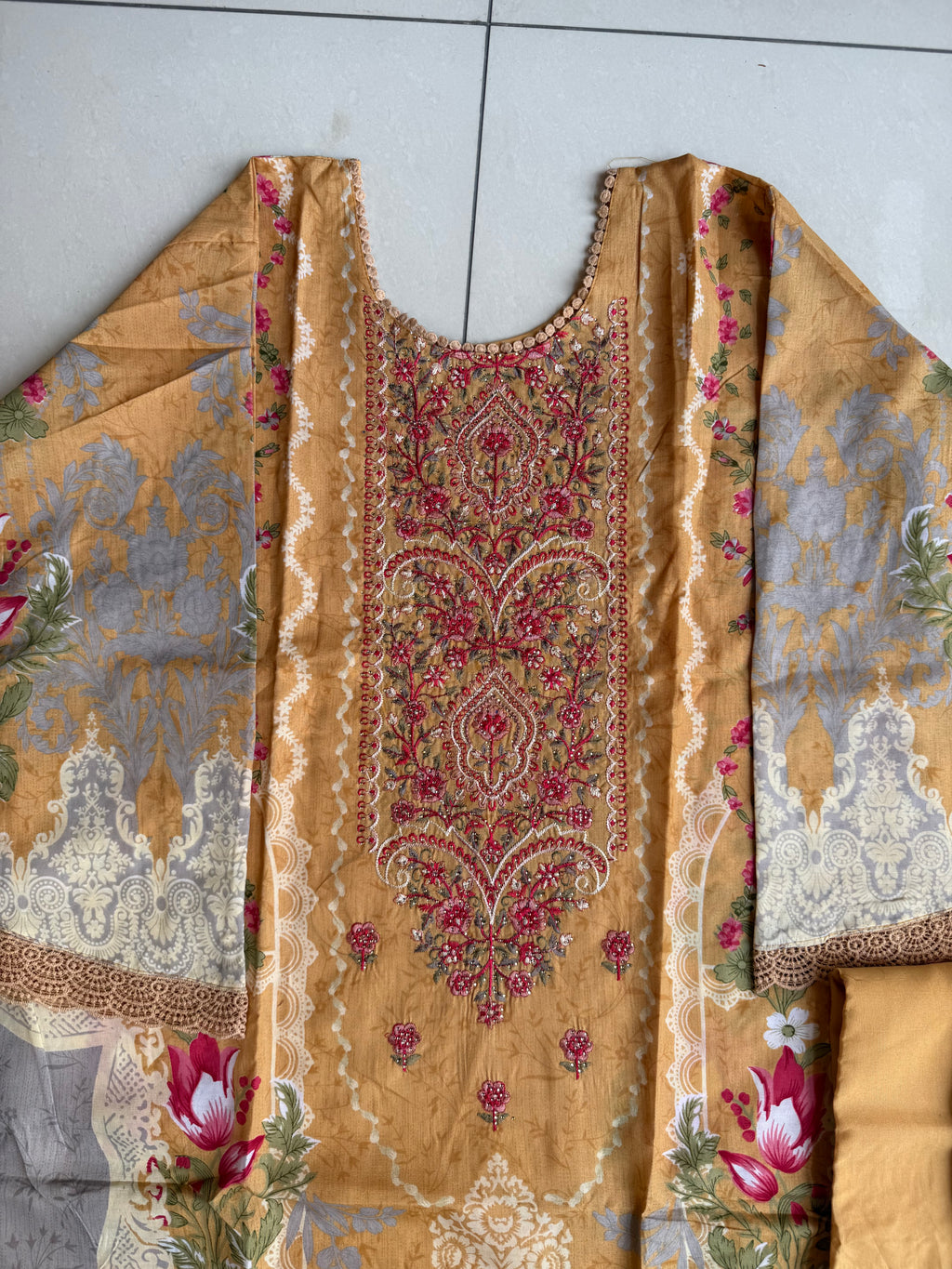 Pakistani cotton lawn suit