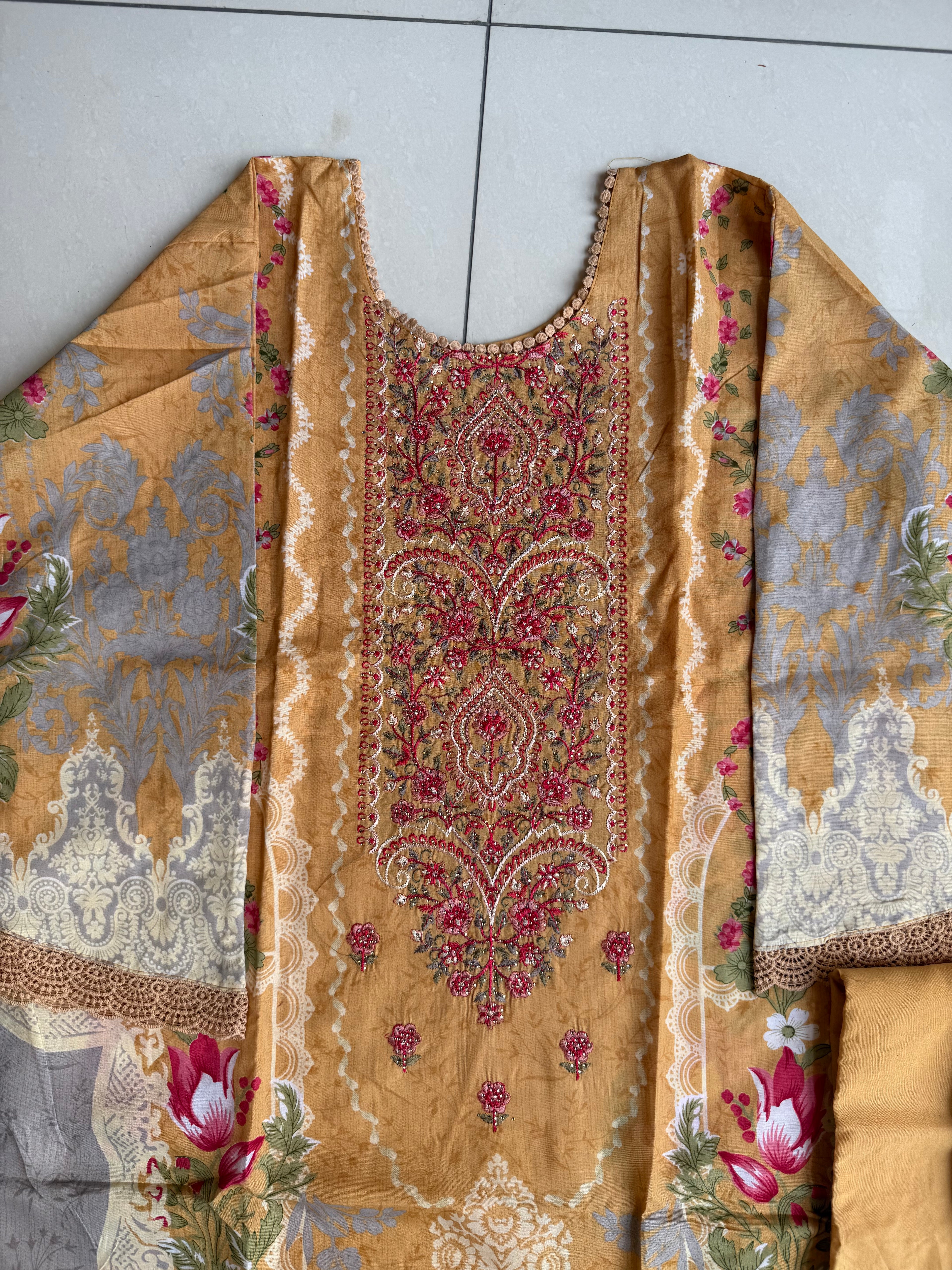 Pakistani cotton lawn suit