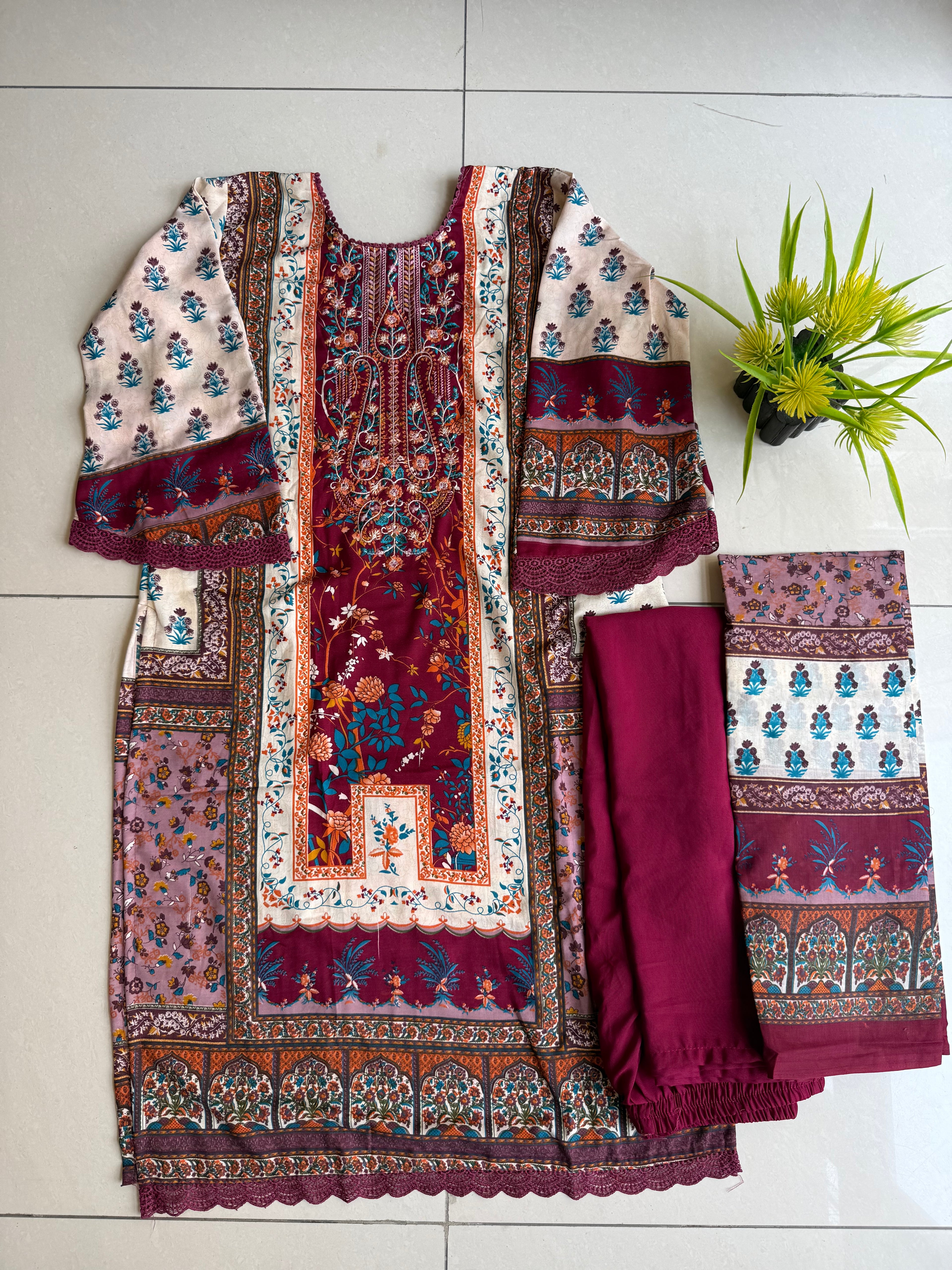 Pakistani Lawn Suit Rayon