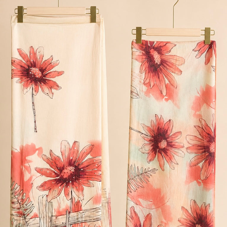 Luqhat Buttery Cotton Floral Unstitched Suit
