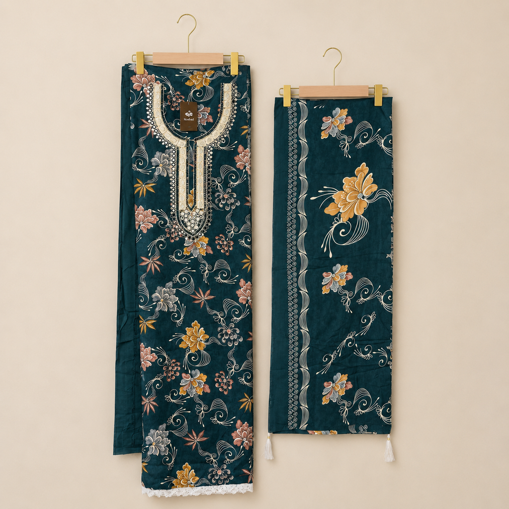 Zohaishi — Rayon Unstitched Premium Suit