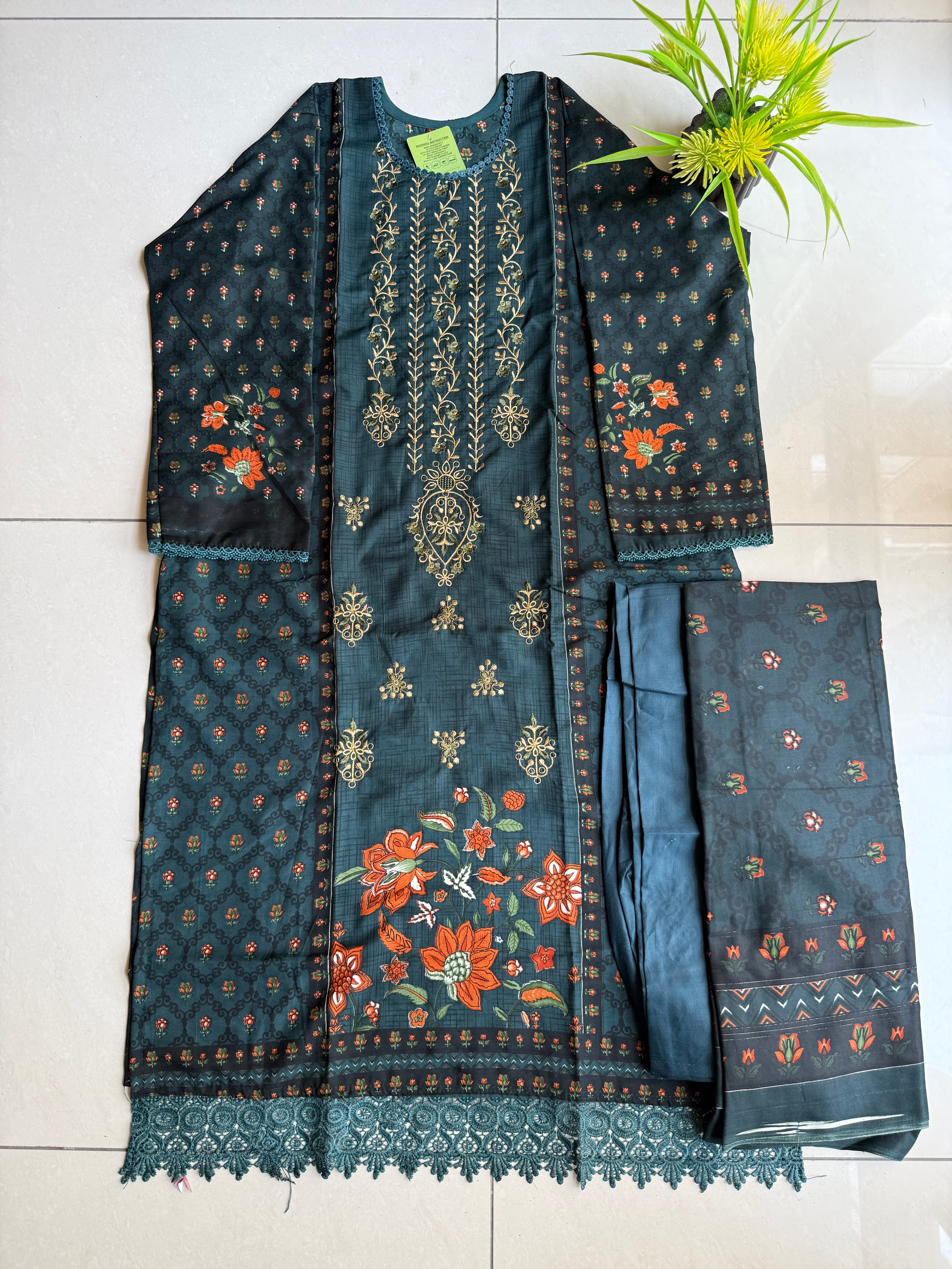 Pakistani cotton lawn suit