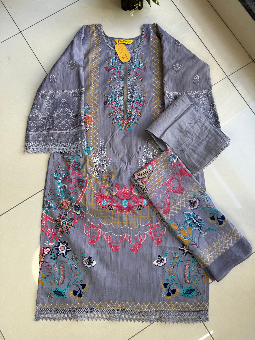 Pakistani cotton lawn suit